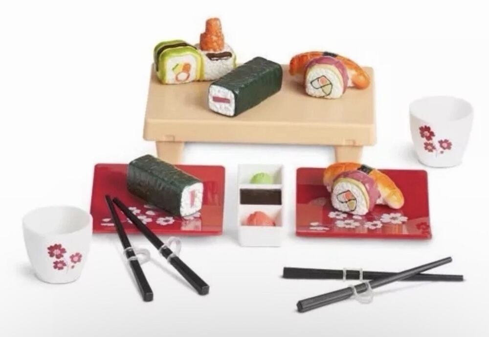American Girl OUT FOR SUSHI Set BRAND NEW Complete For 18” Doll Food NIB Retired